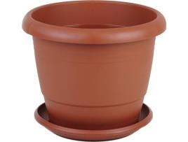 Vaso  Castanho Gardenia com Prato (35 x 28.8)