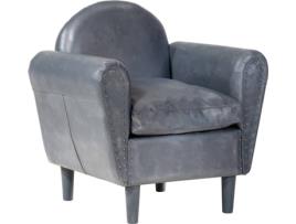 Poltrona  Couro Genuíno Cinzento (77x65x79 cm)