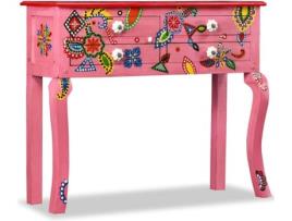 Mesa VIDAXL 244597 Rosa (Madeira - 90 x 30 x 76 cm)