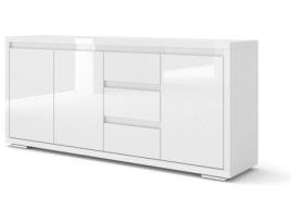 Aparador  Nordic Bianco VIII (175x40x76 cm - MDF - Branco)