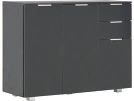 Aparador VIDAXL 283719 Preto (Compensado - 107 x 35 x 76 cm)