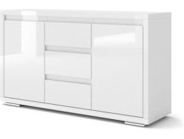 Aparador ?BIM FURNITURE Nordic Bianco II (133x76x40 cm - MDF - Branco)