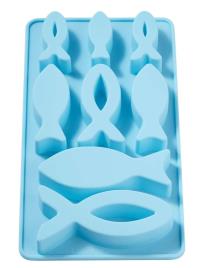 Forma/ Molde Sabonetes Silicone (8x Peixes)