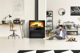 Salamandra a lenha ventilada LACUNZA ROCK 10KW ECODESIGN