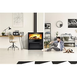 Salamandra a lenha ventilada LACUNZA ROCK 10KW ECODESIGN