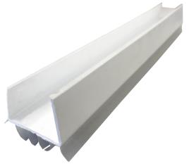 Vedante para porta STOP PVC 1 MT BRANCO BRESME