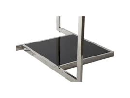 Mesa de apoio  Cristal Aço (100 x 100 x 45 cm)