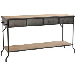  - Consola  Madeira Metal (159 x 40 x 79.5 cm)