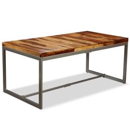 Mesa de jantar madeira de sheesham maciça e aço 180 cm