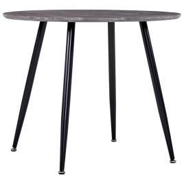 Mesa de jantar 90x73,5 cm MDF cinzento cimento e preto