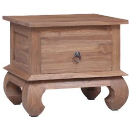 Mesa de cabeceira 45x35x40 cm madeira de teca maciça