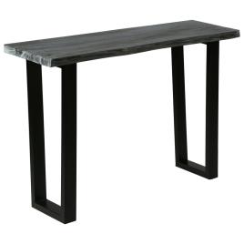 Mesa consola em madeira de mindi maciça 110x35x75 cm cinzento