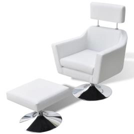 Poltrona de TV couro artificial branco