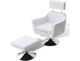 Poltrona de TV VIDAXL 241030 Couro Artificial Branco