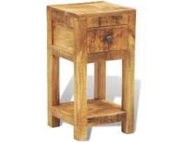 Mesa de Cabeceira VIDAXL (Castanho - Madeira - 30x30x58 cm)