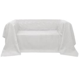 Manta de sofá em microfibra creme 270 x 350 cm