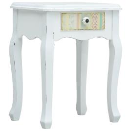 Mesa de cabeceira 40x30x50,5 cm madeira branco
