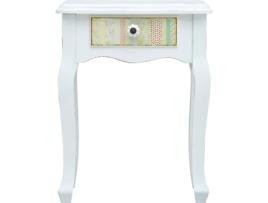 Mesa de Cabeceira VIDAXL 285756 (Branco - Madeira - 40x30x50 cm)