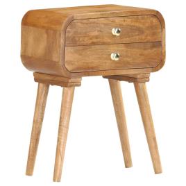 Mesa de cabeceira 43x30x58 cm madeira de mangueira maciça