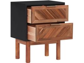 Mesa de Cabeceira VIDAXL (Castanho - Madeira de Acácia - 40x30x53 cm)