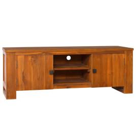 Móvel de TV 110x30x40 cm madeira de teca maciça