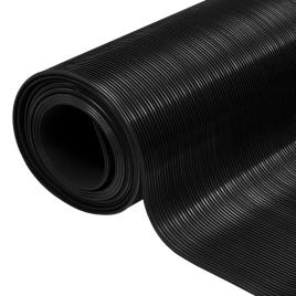 Tapete de borracha antiderrapante nervuras finas 1,5x2 m 3 mm