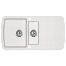 Lava-louça com 2 cubas granito branco