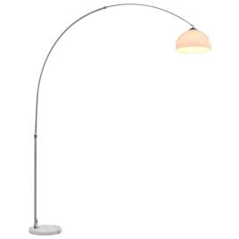 Candeeiro em arco 60 W E27 200 cm prateado