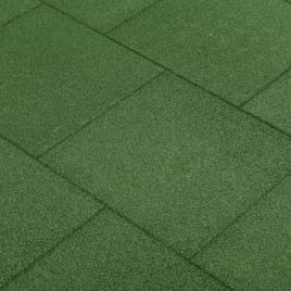 Ladrilhos prot. contra quedas 24 pcs borracha 50x50x3 cm verde