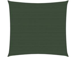 Para-sol estilo vela 160 g/m² 4x4 m PEAD verde-escuro