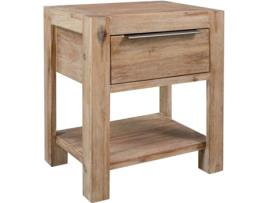 Conjunto de 2 Mesa de Cabeceira VIDAXL (Castanho - Madeira - 40x30x48 cm)