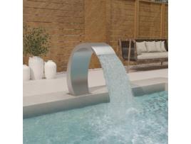 Fonte de Piscina VIDAXL (Aço Inoxidável - Prateado - 22 x 60 x 70 cm)
