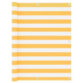 Tela de varanda 120x500 cm tecido Oxford branco e amarelo