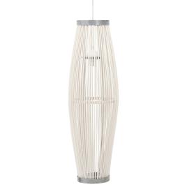 vidaXL Candeeiro suspenso oval 40 W 27x68 cm E27 salgueiro branco