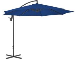 Guarda-Sol VIDAXL com Poste (Azul - Tecido - 300 cm)