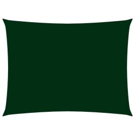 Para-sol estilo vela tecido oxford retangular 4x6m verde-escuro