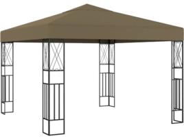 Pérgula VIDAXL (Cinzento Acastanhado - Tecido - 300x300x260 cm)