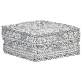 Pufe 60x70x36 cm tecido cinzento-claro