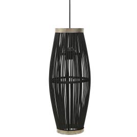 Candeeiro suspenso oval 40 W 25x62 cm E27 salgueiro preto
