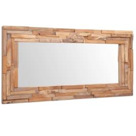 Espelho decorativo em teca 120x60 cm retangular