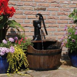 Barril de madeira, de jardim, 