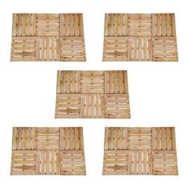 Ladrilhos de pavimento 30 pcs 50x50 cm madeira castanho