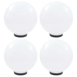 Candeeiros esféricos LED 4 pcs 30 cm PMMA