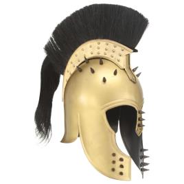 Capacete de soldado grego réplica LARP aço bronze