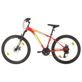 Bicicleta de montanha 21 velocidades roda 27,5' 38 cm vermelho