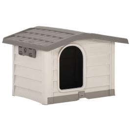 Casota para cão 89x75x62 cm bege e castanho