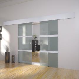 Portas deslizantes em vidro, 2 pcs