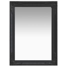 Espelho de parede estilo barroco 60x80 cm preto