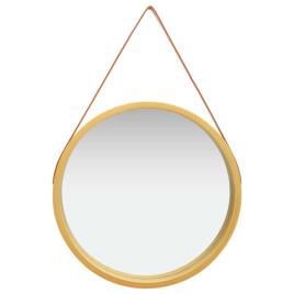 Espelho de parede com alça 60 cm dourado