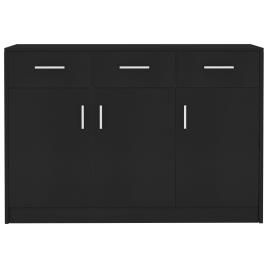 Aparador 110x34x75 cm contraplacado preto